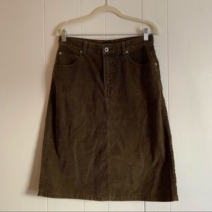 vintage GAP brown corduroy skirt